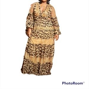 Roosevelt Leopard Print Maxi Dress